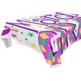 thumbnail image 1 of Coolnut Mardi Gras Tablecloth, Waterproof Washable Polyester Square Table Cover, Durable Tablecloth for Kitchen Dining Table Party Decor, 60"X 60", 1 of 7