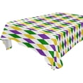 thumbnail image 1 of Coolnut Mardi Gras Tablecloth, Waterproof Washable Polyester Square Table Cover, Durable Tablecloth for Kitchen Dining Table Party Decor, 60"X 90", 1 of 7
