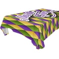 thumbnail image 1 of Coolnut Mardi Gras Tablecloth, Waterproof Washable Polyester Square Table Cover, Durable Tablecloth for Kitchen Dining Table Party Decor, 60"X 90", 1 of 7