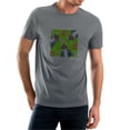 thumbnail image 1 of Coolnut Men's T Shirt Odor Protection Short, Modern Art Cat Head On Human Body Mens Short Sleeve Tees, Grey Crew-Neck Casual Tee Shirts, S, 1 of 6