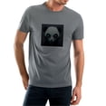 thumbnail image 1 of Coolnut Men's T Shirt Odor Protection Short, Panda With A Hacker Theme Mens Short Sleeve Tees, Grey Crew-Neck Casual Tee Shirts, M, 1 of 6