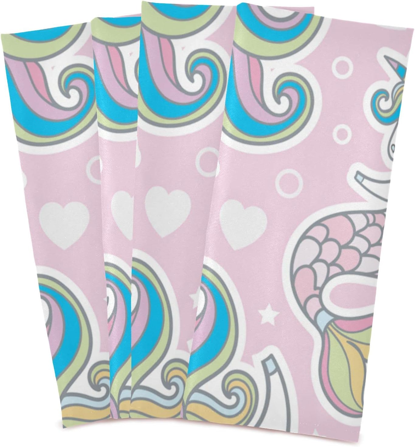 FIicy Heart Pattern Dish Cloths & Towels - Absorbent Kitchen Towels, Holiday Gift Set, 24x16 Inches