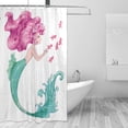 thumbnail image 1 of Coolnut Mermaid with Fishes Bath Shower Curtain Liners 60x72in 100% Polyester Waterproof Bath Curtain with Hooks, 1 of 5