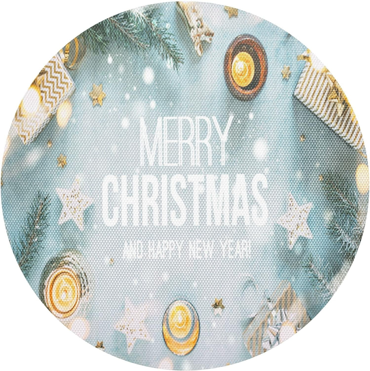 Coolnut Merry Christmas Placemats 1Pcs,Holidays PVC Weave Place Mats