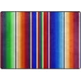 thumbnail image 1 of Coolnut Mexican Serape Stripes Area Rug, 80"x 58" Pet & Child Friendly Carpet for Living Room Bedroom Dining Room,Indoor Outdoor Soft Rug Washable Non Slip Comfortable Area Rug, 1 of 6