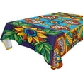 thumbnail image 1 of Coolnut Mexican Talavera Tablecloth, Waterproof Washable Polyester Square Table Cover, Durable Tablecloth for Kitchen Dining Table Party Decor, 54"X 72", 1 of 7