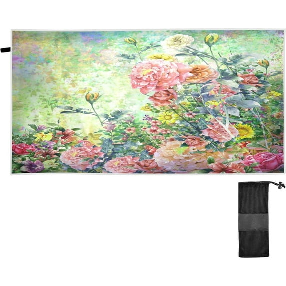 Coolnut Microfiber Beach Towels,Abstract Flowers Sand Free Beach Towel,Quick Dry Beach Towel, Extra Large Beach Towels for Adults,Kids 71"x31"