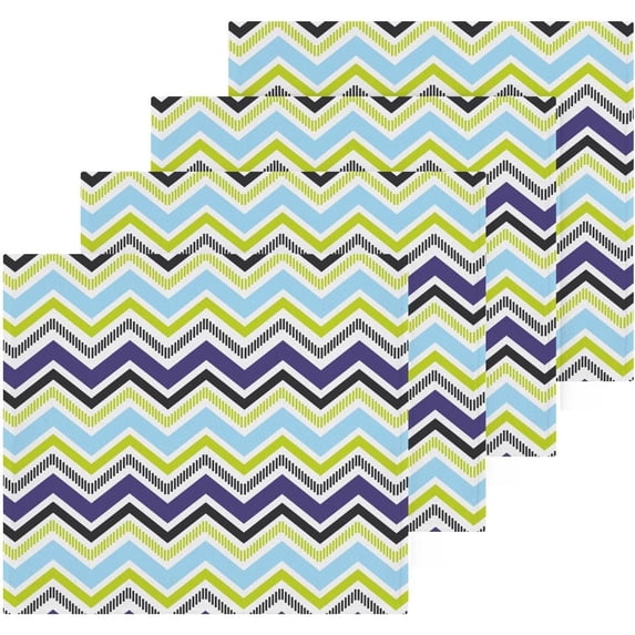 Coolnut Modern Chevron Pattern Washcloths, 2 PCS 12 X 12 Inches Cotton Wash Cloths, Highly Absorbent and Soft Face Towels for Bathroom,Gym,Hotel and Spa