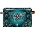 thumbnail image 1 of Coolnut Moth Dead Head Storage Baskets Rectangle Foldable Canvas Fabric Organizer Storage Boxes with Handles for Home Officeative Closet Shelves Clothes Storage Home Decor, 1 of 7