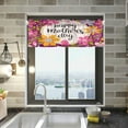 thumbnail image 1 of Coolnut Mother's Day Windows Valance Curtains, Double Layer Short Blackout Window Topper Treatment for Bathroom,Kitchen,Living Room,Cafe Decor,54x18Inch,only 1 Panel, 1 of 6