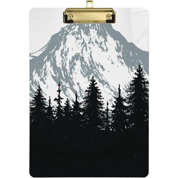 Coolnut Moutain Clipboard, Acrylic Standard A4 Letter Size Clip Board with Low Profile Clip for Office, Classroom, Doctor, Nurse and Teacher Gifts