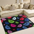 thumbnail image 1 of Coolnut Multicolor Lips Lightweight Area Rugs Carpet Mats Floor Rug Home Decor for Kids Room Living Room, 63"x 48", 1 of 6