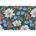 thumbnail image 1 of Coolnut Multicoloured Flowers High Absorbent U-Shaped Contour Toilet Rugs Machine Washable,24"x20", 1 of 7