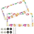 thumbnail image 1 of Coolnut Mushroom 2 Holes Car License Plate Frames 2PCS, Car License Plate Holder with Screw Caps Cover Set Automotive Exterior Parts Decoration for US Vehicles, 1 of 7