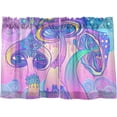 thumbnail image 1 of Coolnut Mushroom Kitchen Curtains 2 Panels, UV Protected Tier Curtains Half Window Curtains for Guest Room Bathroom Sink Laundry Room Basement,24"x 27", 1 of 6