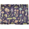 thumbnail image 1 of Coolnut Mushroom Kitchen Curtains 2 Panels, UV Protected Tier Curtains Half Window Curtains Kitchen Tiers for Guest Room Bathroom Sink Laundry Room Basement,24 x 27 Inch, 1 of 6