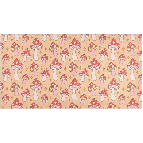 Coolnut Mushroom Star 39" x20" Soft and Absorbent Bathroom Rugs,Quick Dry Machine Washable Bath Mat for Bathroom Kitchen Bathtub Home Decor