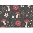 thumbnail image 1 of Coolnut Mushrooms Flower High Absorbent U-Shaped Contour Toilet Rugs Machine Washable,24"x20", 1 of 7