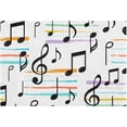 thumbnail image 1 of Coolnut Music Notes Anti-Slip Ultra Absorbent Durable Bath Rug with Rubber Backing,24"x16", 1 of 7