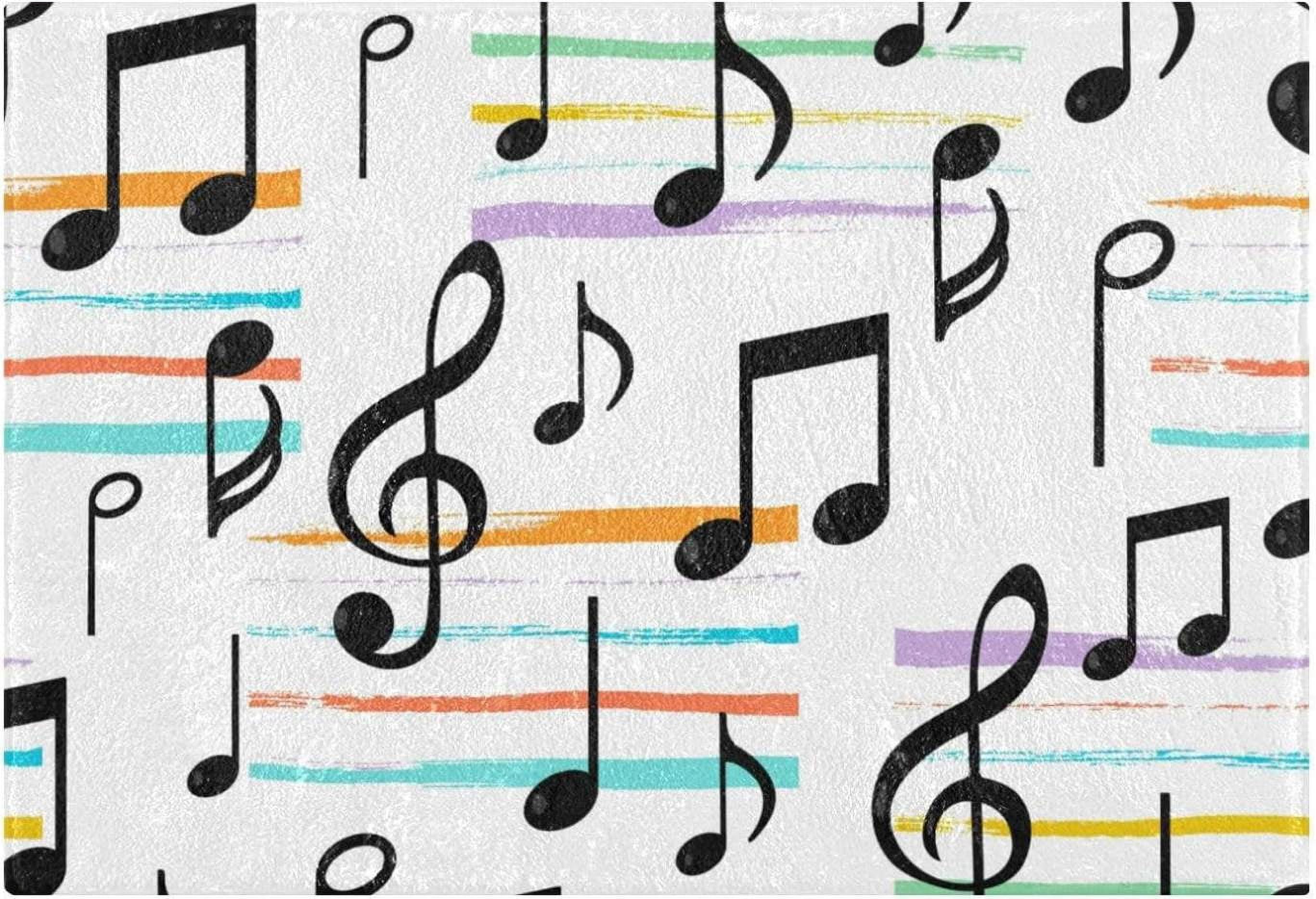 Coolnut Music Notes High Absorbent U-Shaped Contour Toilet Rugs Machine ...