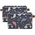 thumbnail image 1 of Coolnut Narwhal Pattern Storage Bin for Toy Storage Basket Dirty Clothes Sundries Office Home Closet Organizer Shelf Cube Box Waterproof Laundry Basket Decor Gifts, 1 of 7