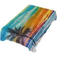 thumbnail image 1 of Coolnut Ocean Beach Rectangle Tablecloth,Dinner Table Cover for Outdoor & Indoor Patio, Picnic, BBQ, Holiday Party 60x60In, 1 of 7