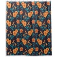 thumbnail image 1 of Coolnut Orange Flowers Shower Curtain for Bathroom Modern Bathroom Waterproof Washable Fabric Shower Curtains with 12 Hooks for Hotel Bathroom Bathtubs 60x72 Inch Home Decor, 1 of 6