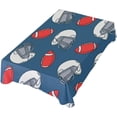 thumbnail image 1 of Coolnut Outdoor & Indoor Rectangle Tablecloth,Sport Rugby Dinner Table Cover for Patio, Picnic, Holiday Party 60x60In, 1 of 7