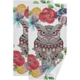 thumbnail image 1 of Coolnut Owl Soft Hand Towels, 2 PcsAbsorbent Bath Towel Decorative Fingertip Towels for Bathroom Gym Spa Hotel Beach Swimming Pool,14.4"x 28.3", 1 of 6