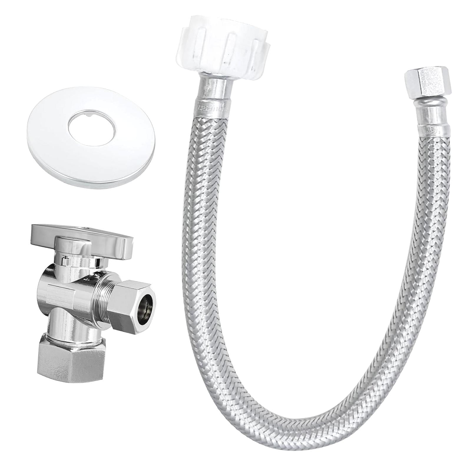 Complete Toilet Set Valve 1/2 In. NOM Inlet X 3/8 In. OD Compression Outlet Angle Shut Off - View #9