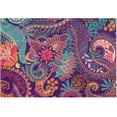 thumbnail image 1 of Coolnut Paisley Floral High Absorbent U-Shaped Contour Toilet Rugs Machine Washable,24"x20", 1 of 7