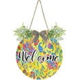 thumbnail image 1 of Coolnut Paisley Watercolor Floral Front Door Round, Hanging Welcome Sign, Front Door for Home, Farmhouse, Porch, Wall Hanging, Outdoor Home Decor, 1 of 7