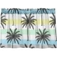 thumbnail image 1 of Coolnut Palm Tree Kitchen Curtains 2 Panels, UV Protected Tier Curtains Half Window Curtains Kitchen Tiers for Guest Room Bathroom Sink Laundry Room Basement,36 x 27 Inch, 1 of 7