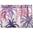 thumbnail image 1 of Coolnut Palm Tree Kitchen Curtains 2 Panels, UV Protected Tier Curtains Half Window Curtains for Guest Room Bathroom Sink Laundry Room Basement,24"x 27", 1 of 6