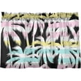 thumbnail image 1 of Coolnut Palm Tree Kitchen Curtains 2 Panels, UV Protected Tier Curtains Half Window Curtains Kitchen Tiers for Guest Room Bathroom Sink Laundry Room Basement,24 x 27 Inch, 1 of 6