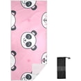 thumbnail image 1 of Coolnut Panda Beach Towel, Sand Free Super Absorbent Oversized Travel Towel with Mesh Bag for Beach, Camping, Swimming, Holiday, 30 x 60 Inch Washcloth Gift, 1 of 7