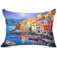 thumbnail image 1 of Coolnut Picturesque Village Plush Pillowcase, Luxury Soft King Pillow Case for Hair and Skin, Standard Size Pillow Covers with Zipper Closure, 20x30in Home Decor Gifts, 1 of 7