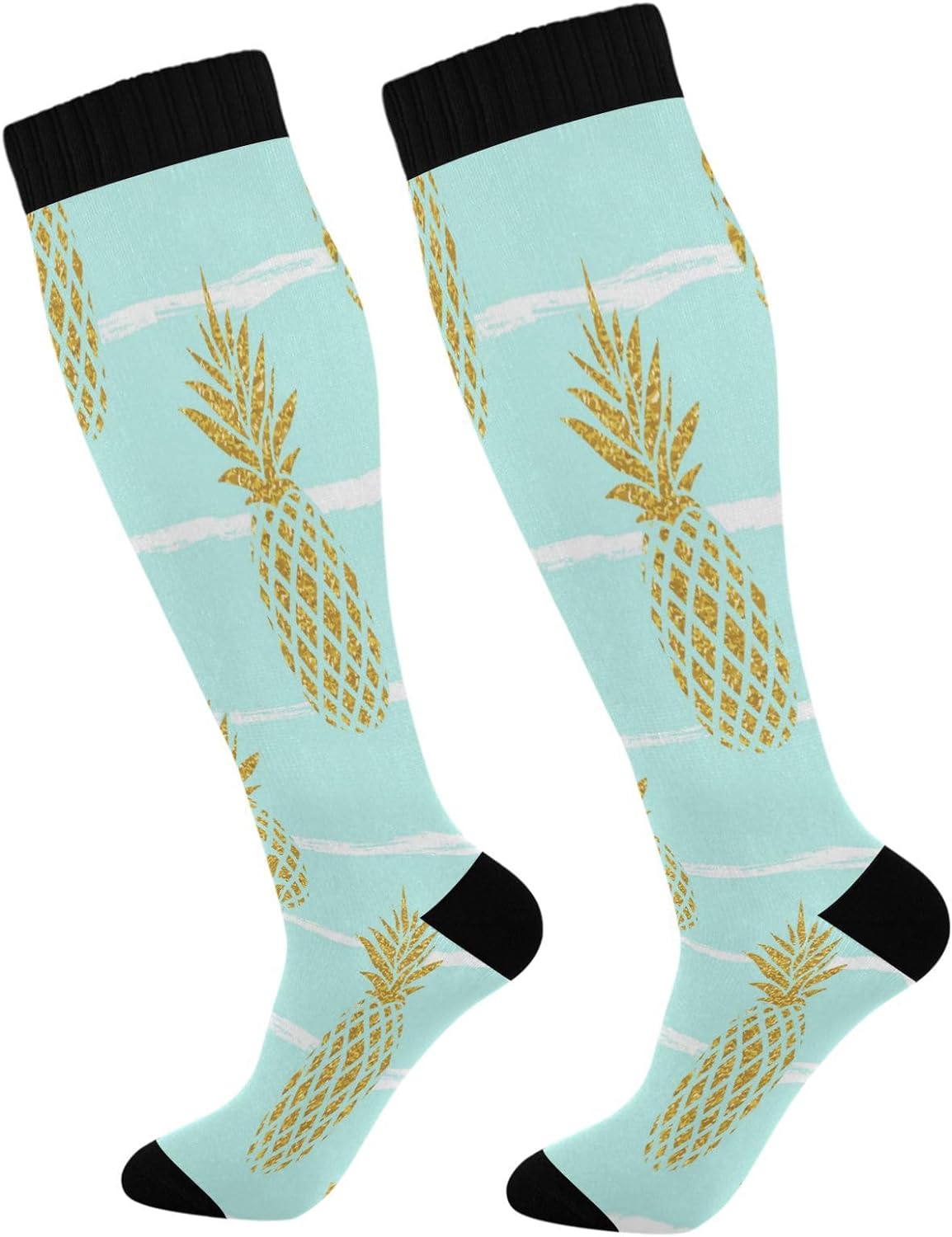 Coolnut Pineapple Compression Socks for Women Men, Circulation Knee ...