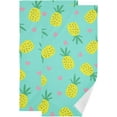 thumbnail image 1 of Coolnut Pineapple Soft Hand Towels, 2 PcsAbsorbent Bath Towel Decorative Fingertip Towels for Bathroom Gym Spa Hotel Beach Swimming Pool,14.4"x 28.3", 1 of 6
