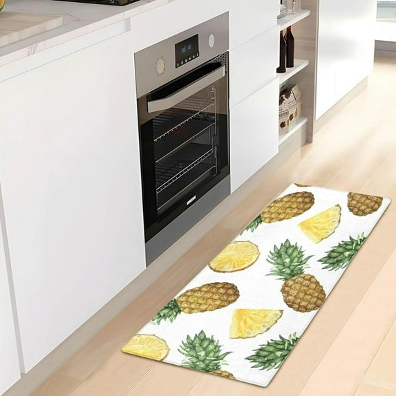 Coolnut Pineapple Soft Runner Rug, Washable Non-Slip Room Rug, Hallway Rug Runner for Entryway,Hallway,Bathroom,and Kitchen,39x20In
