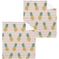 thumbnail image 1 of Coolnut Pineapple Washcloths Set of 4, Highly Absorbent Soft Cotton Fingertip Towels for Bathroom, Kitchen, Gym, Spa, Home Decor 12 x 12 Inch Washcloth Gift, 1 of 7