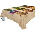 thumbnail image 1 of Coolnut Pineapples Beach Rectangle Tablecloth Waterproof Polyester Table Clothative Stain Resistant & Wrinkle Resistant Washable Table Cover for Dining Table/Party/Camping 54x57 Inch Decor Gift, 1 of 7
