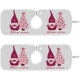 thumbnail image 1 of Coolnut Pink Christmas Gnome Kitchen Sink Splash Guard 2 Packs Faucet Absorbent Mats Xmas Warm Wishe Faucet Handle Drip Catcher Quickly Drying Mat for Kitchen Counter Bathroom, 30"x5.5", 1 of 7