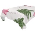 thumbnail image 1 of Coolnut Pink Flamingos And Palms Tablecloth Modern Table Cover for Home Decoration, Spill Proof Cloth Washable for Dinner Picnic, 60"x90", 1 of 6