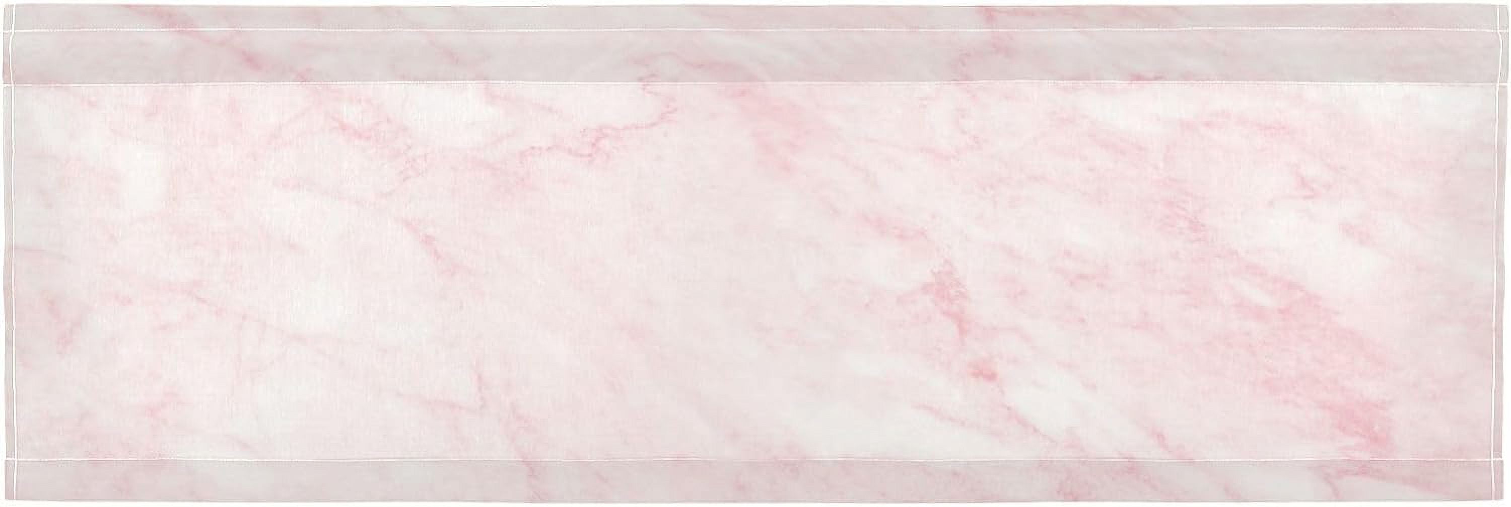 Coolnut Pink Fresh Marble Valance Curtains for Kitchen or Bathroom