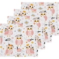 thumbnail image 1 of Coolnut Pink Owls Washcloths Towels, Highly Absorbent and Soft Cotton Face Cloths, 2 Pack Quick Dry Wash Cloths - 12 X 12 Inches Washcloth Gift, 1 of 7