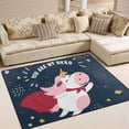 thumbnail image 1 of Coolnut Pink and White Cute Cow Lightweight Area Rugs Carpet Mats Floor Rug Home Decor for Kids Room Living Room, 63"x 48", 1 of 6