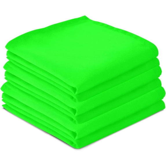 Coolnut Plain Neon Green Solid Color Kitchen Dish Towel Set,Drying Kitchen Towels Tea Towels Gift Set for Drying Cleaning Cooking Baking 6Pcs