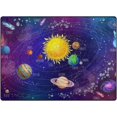 thumbnail image 1 of Coolnut Planets Around Sun on Cosmic Lightweight Carpet Mats, 5'3" x 4' Area Soft Rugs, Floor Mat Rug Home Decoration for Kids Room Living Room, 63"x 48", 1 of 6