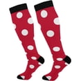 thumbnail image 1 of Coolnut Polka Dots Compression Socks for Men & Women 1 Pack, Knee High Stockings for Running, Sport, Hiking & Travel, 1 of 6
